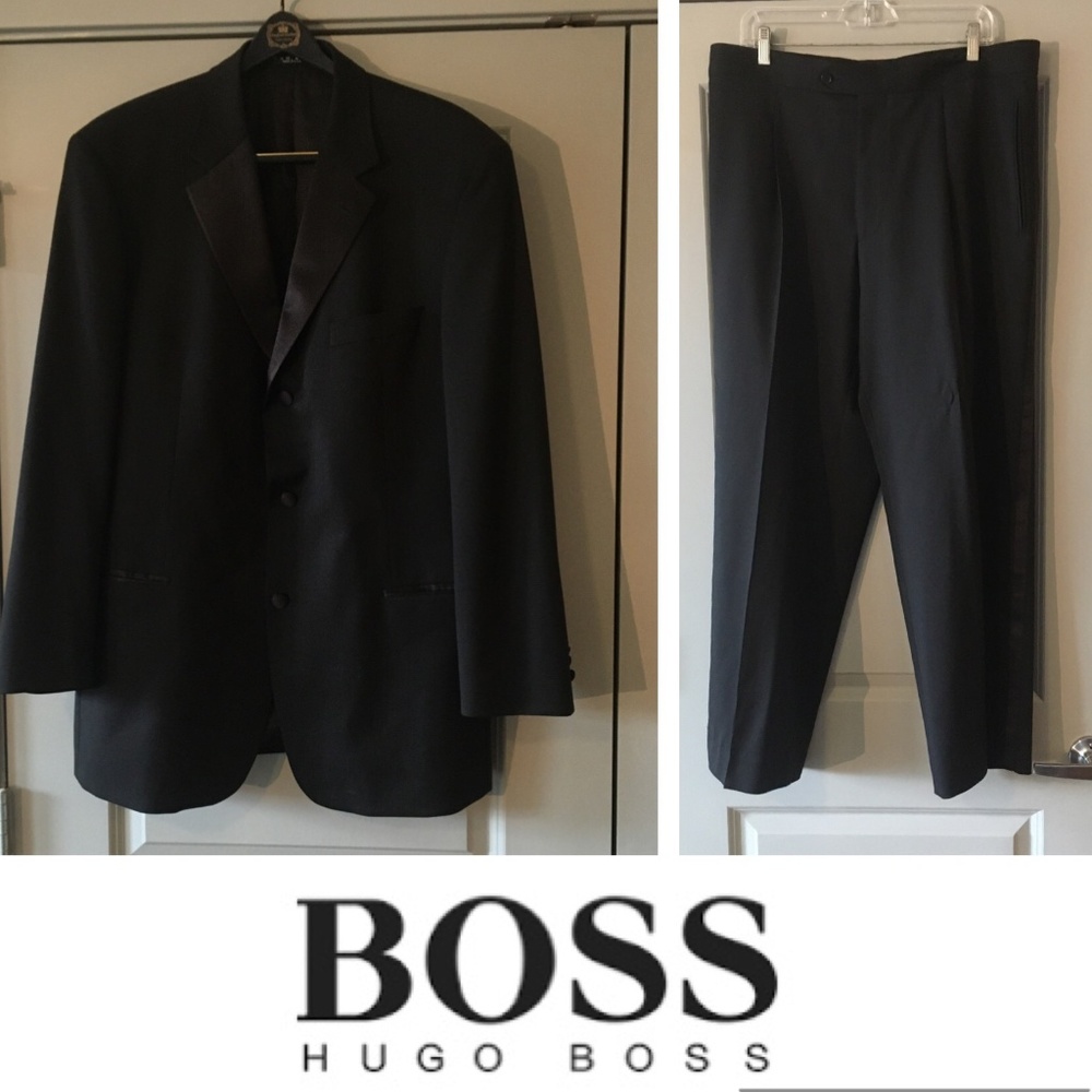 Hugo Boss "Baker/Jazz" 2-Piece Black Tuxedo - 46R